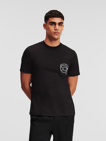 Karl Lagerfeld - Camiseta en negro: frente