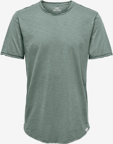 T-Shirt 'Benne' Only & Sons en vert : devant