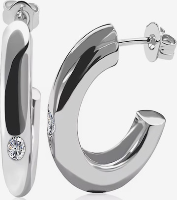 ROUGEMONT Jewellery Earrings 'Trendige Creolen 18K hochglanz Veredelung' in Silver: front