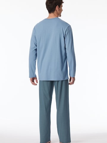 SCHIESSER Pajamas long ' Comfort Essentials ' in Blue