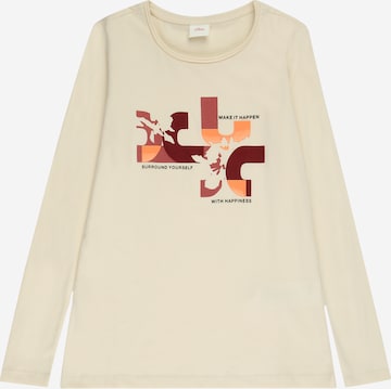 T-Shirt s.Oliver en beige : devant