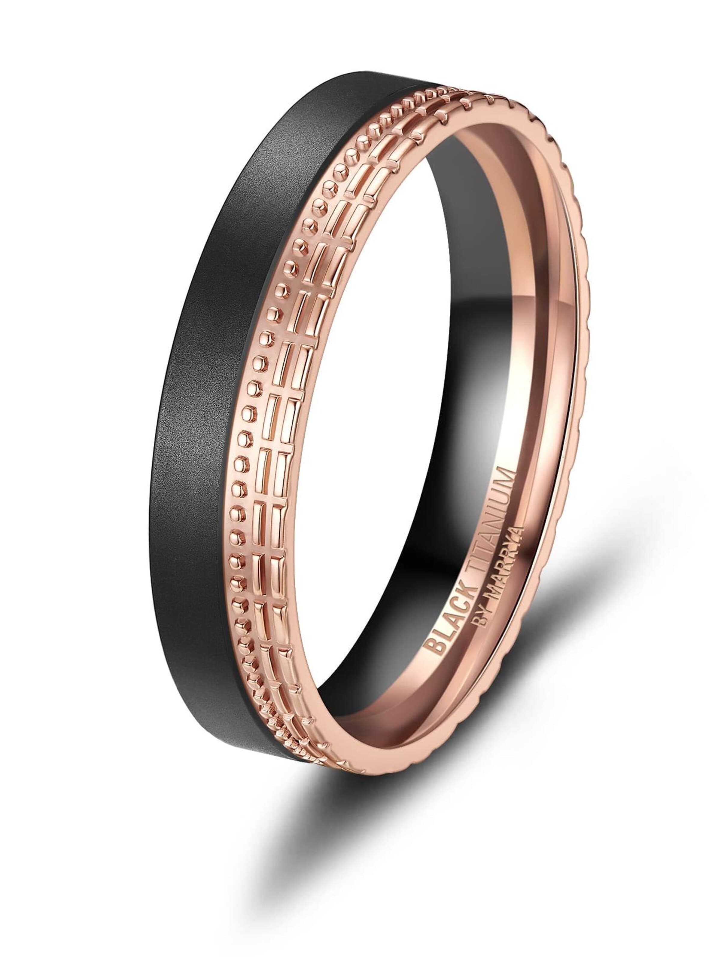 Anello 'MARRYA Ehering BT-09 aus Black Titanium' di MARRYA in oro