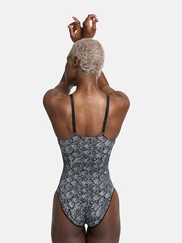 cfab (formerly creamy fabrics) Shapingbody 'Bodysuit Sculpting Shapewear mit Slip'‌‌‌‌‌‌‌‌ in Grau