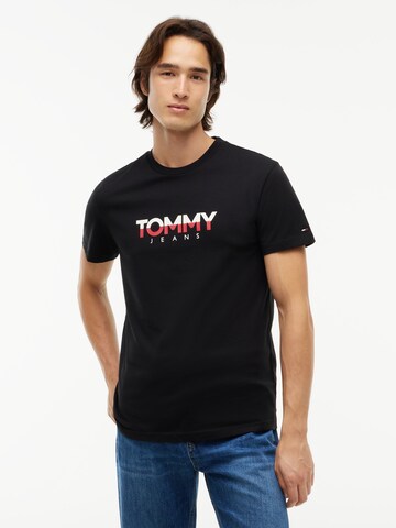 Tommy JeansMajica 'DNA' - crna boja: prednji dio