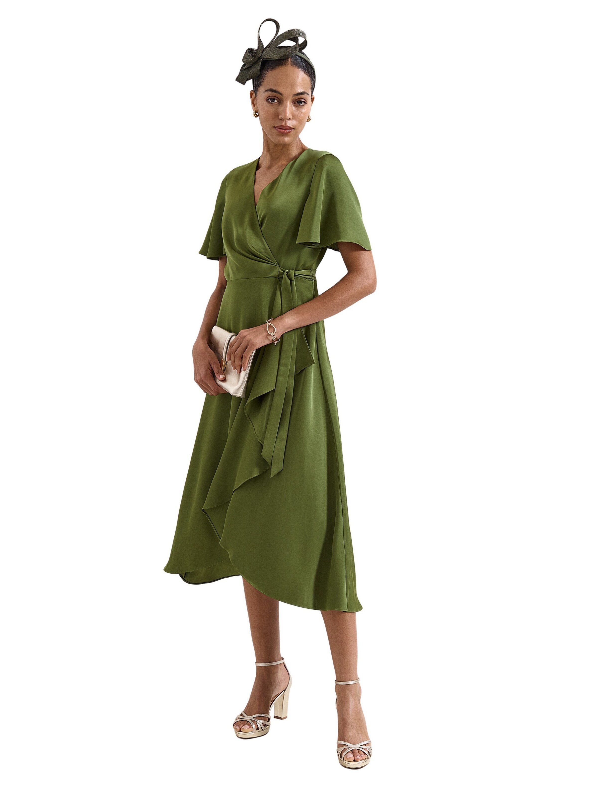 Phase Eight Dress in Green: front
