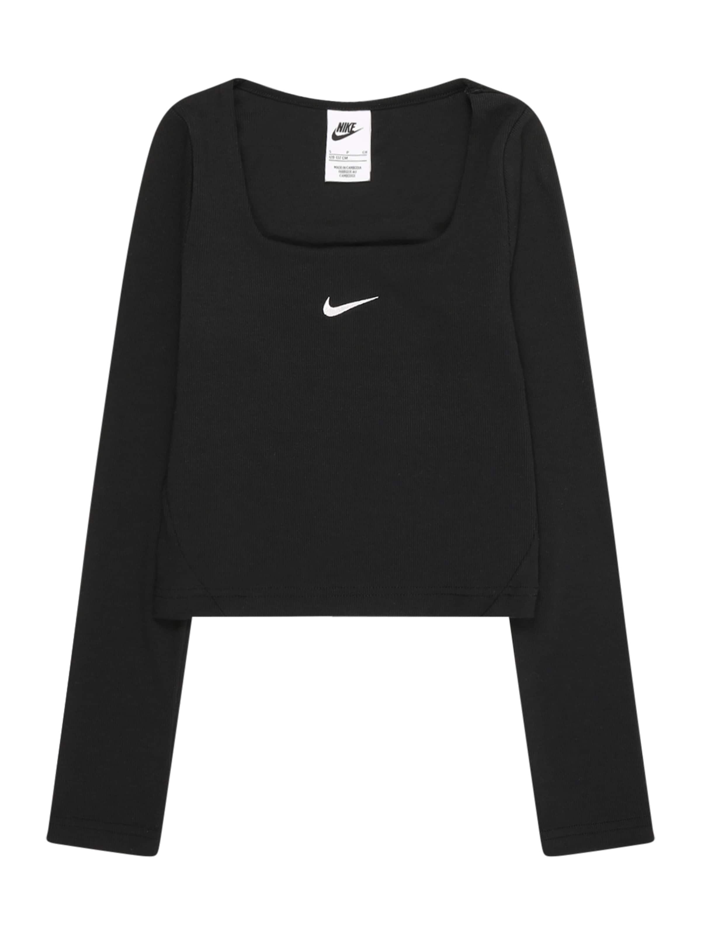 T-Shirt Nike Sportswear en noir : devant