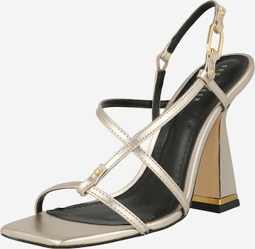 Ted Baker - Sandalias con hebilla 'Cayena' en oro: frente