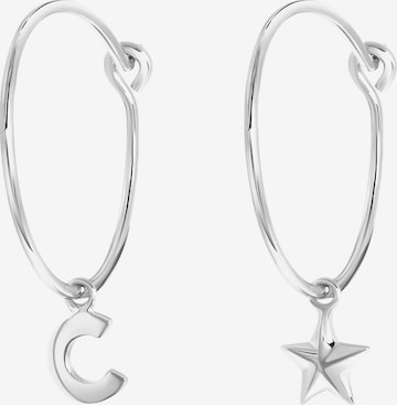 Lucardi Earrings in Silver: front
