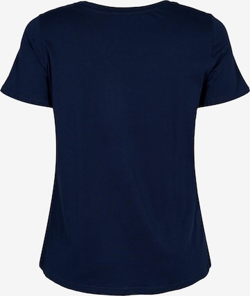 Zizzi T-Shirt 'Tinka' in Blau