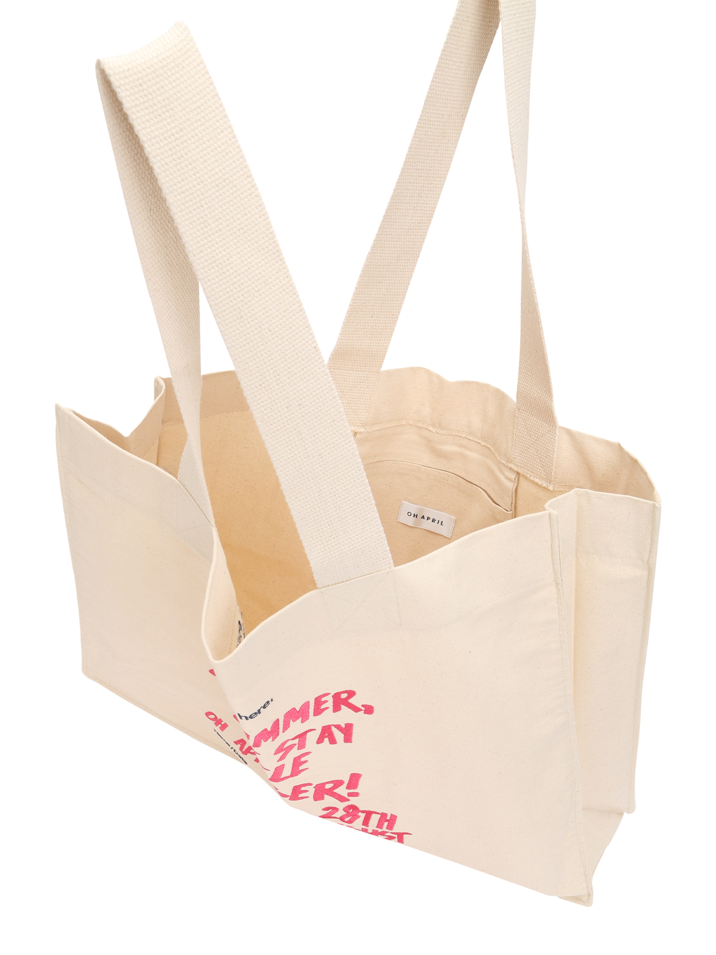 Cabas 'Dear Summer' OH APRIL en blanc