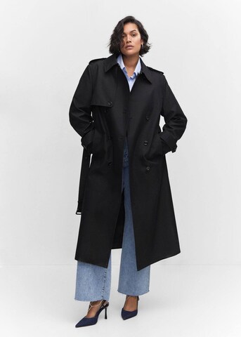 MANGO Between-seasons coat 'Chicago' in Black: front