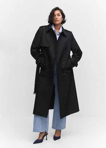 Manteau mi-saison 'Chicago' MANGO en noir : devant