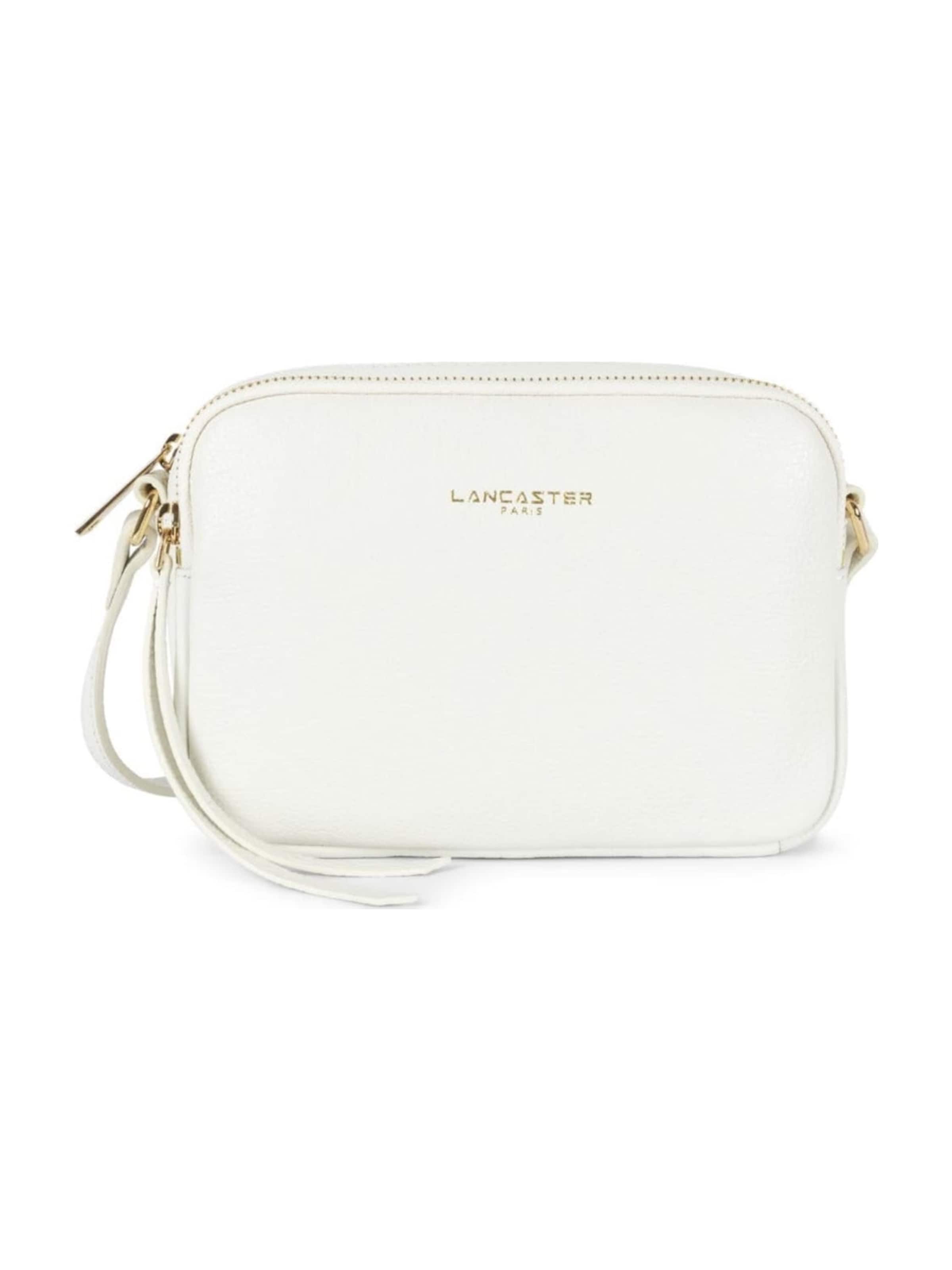 LANCASTER Paris Schoudertas 'Lancaster Sac trotteur Zippé S Dune Blanc' in Wit: voorkant