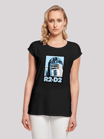 F4NT4STIC Shirt 'Star Wars R2-D2 Poster' in Black: front