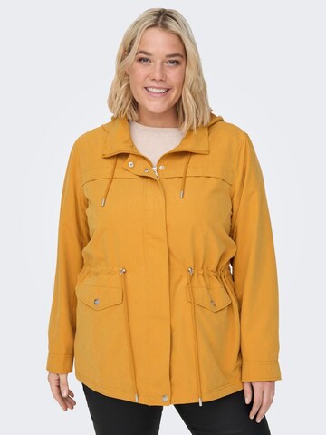 ONLY Carmakoma Between-Seasons Parka 'Starline Spring' in Yellow: front