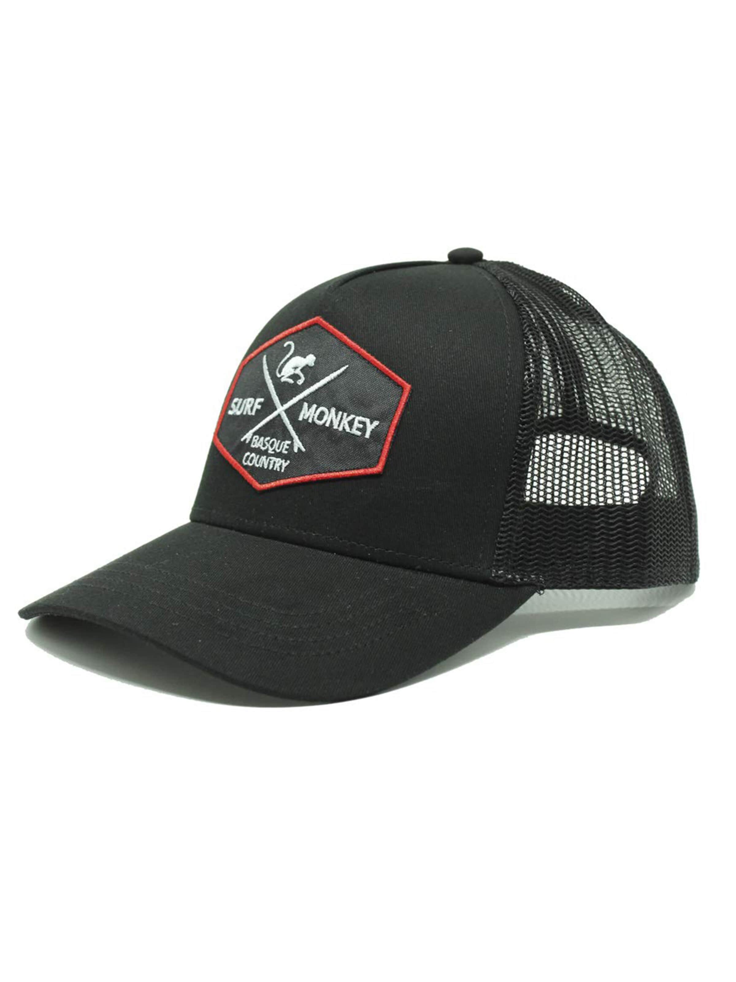 Casquette de sport Surf Monkey en noir : devant
