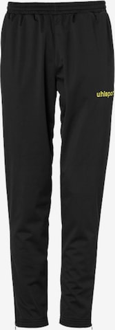 UHLSPORT Workout Pants in Black: front