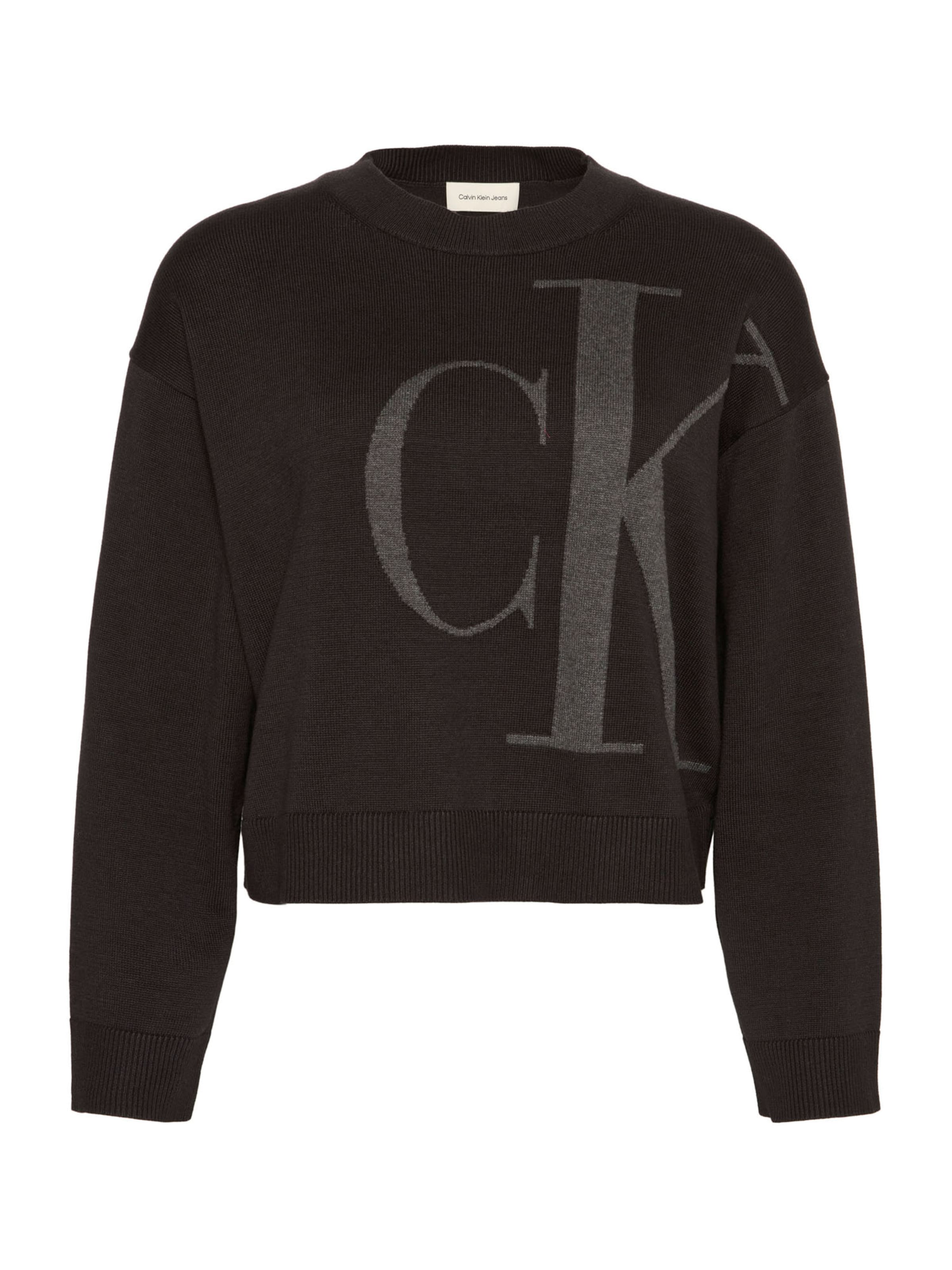 Pulover de la Calvin Klein Jeans pe negru: față