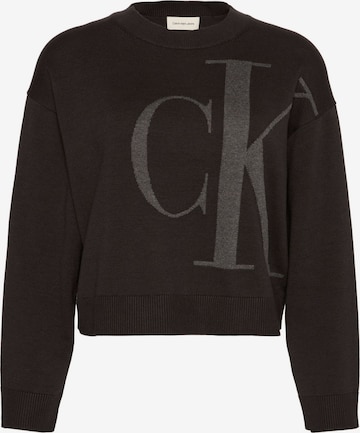 Calvin Klein Jeans Trui in Zwart: voorkant