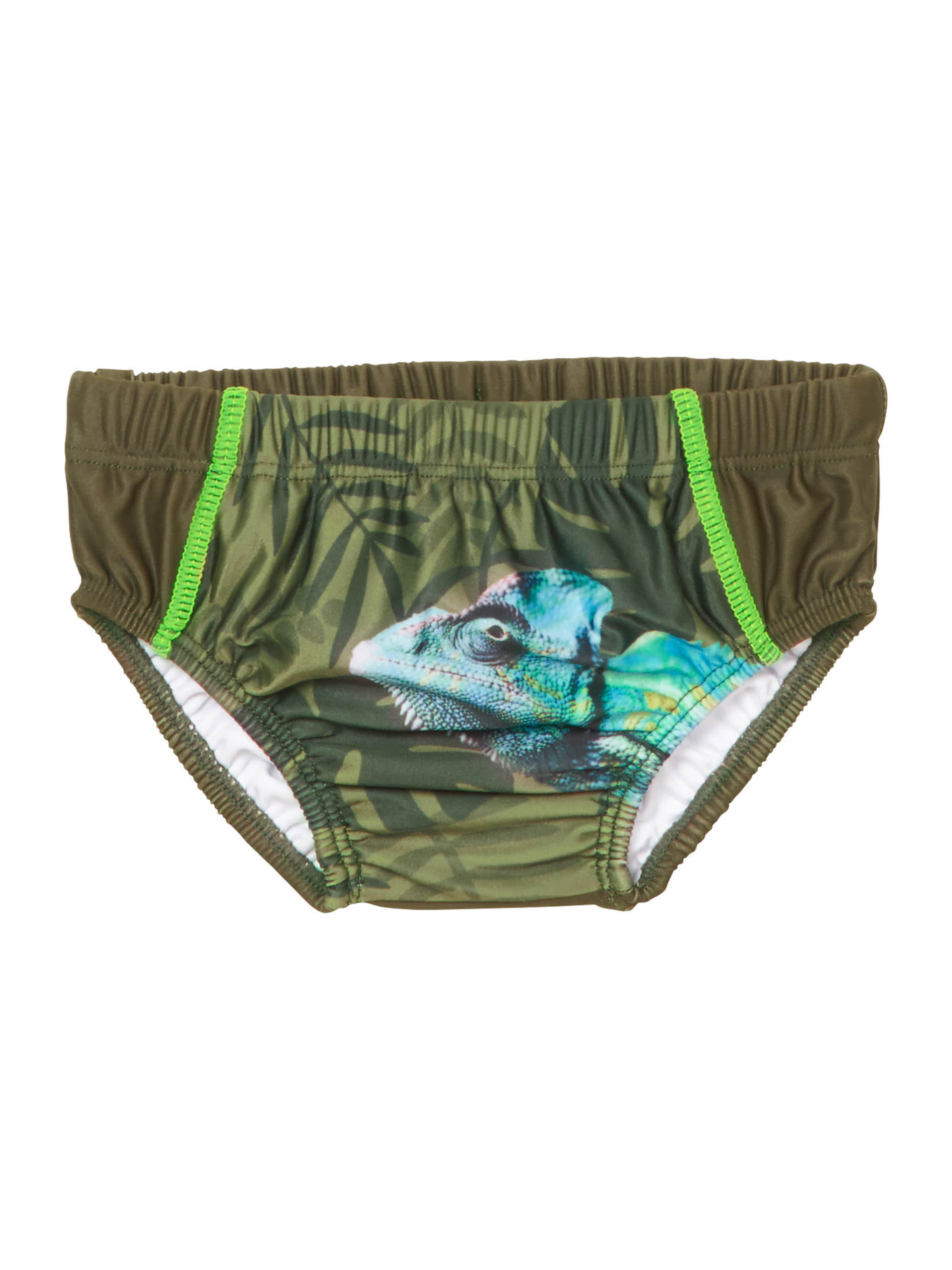 PLAYSHOES Бански гащета 'Chameleon' в зелено: отпред