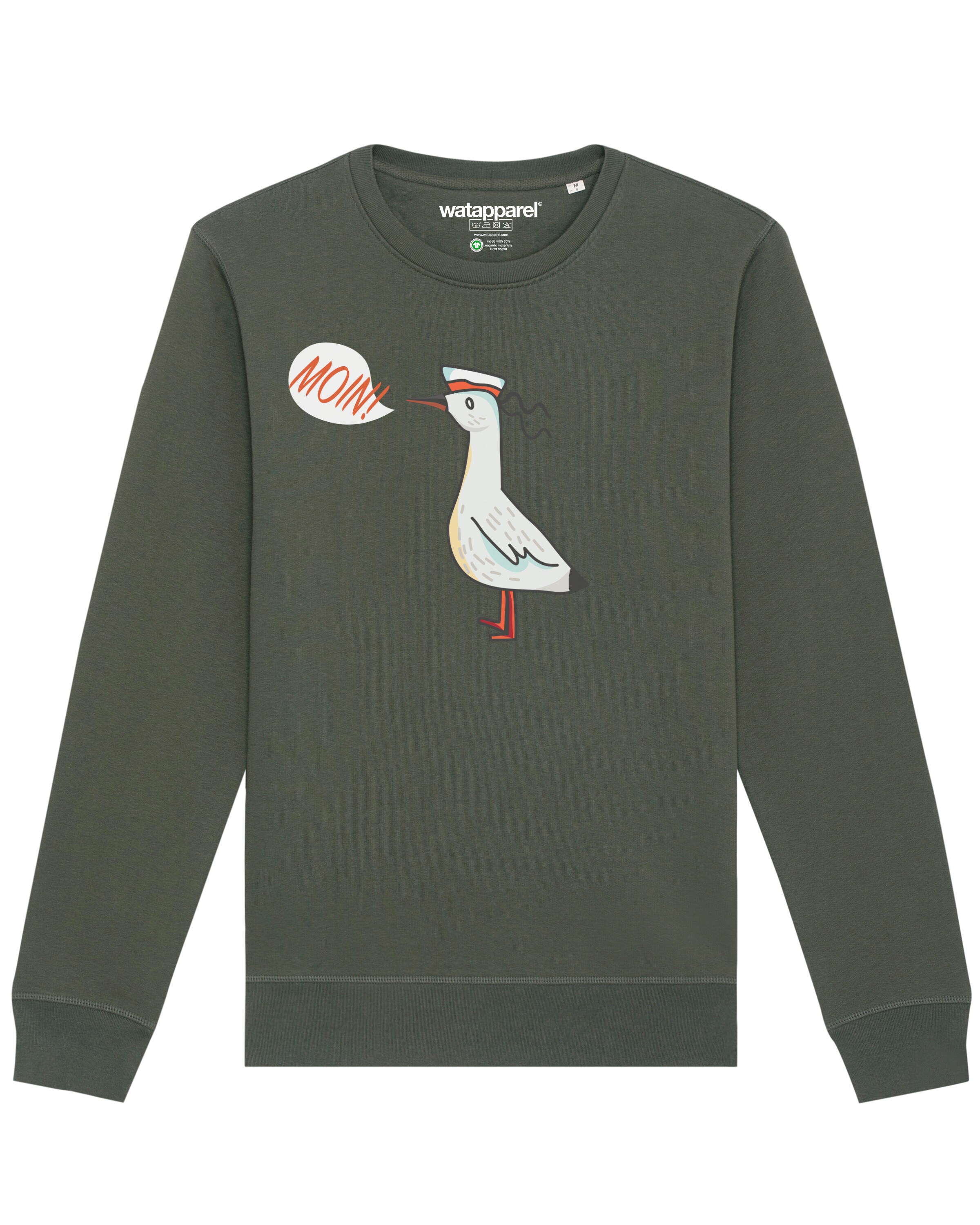 Watapparel Sweatshirt in Groen: voorkant