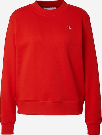 Sweat-shirt Calvin Klein Jeans en rouge : devant