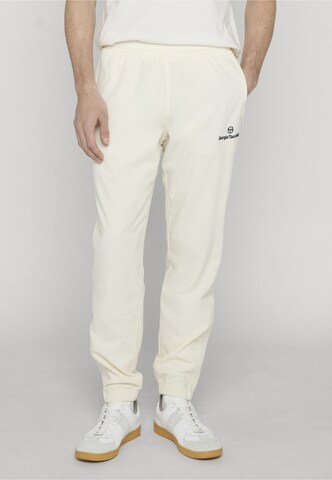 Sergio Tacchini Tapered Sporthose 'Carson' in Weiß