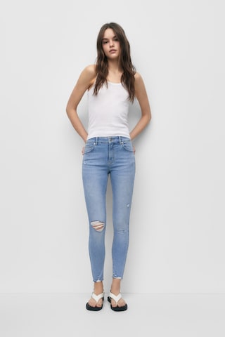 Pull&Bear Skinny Jeans in Blau