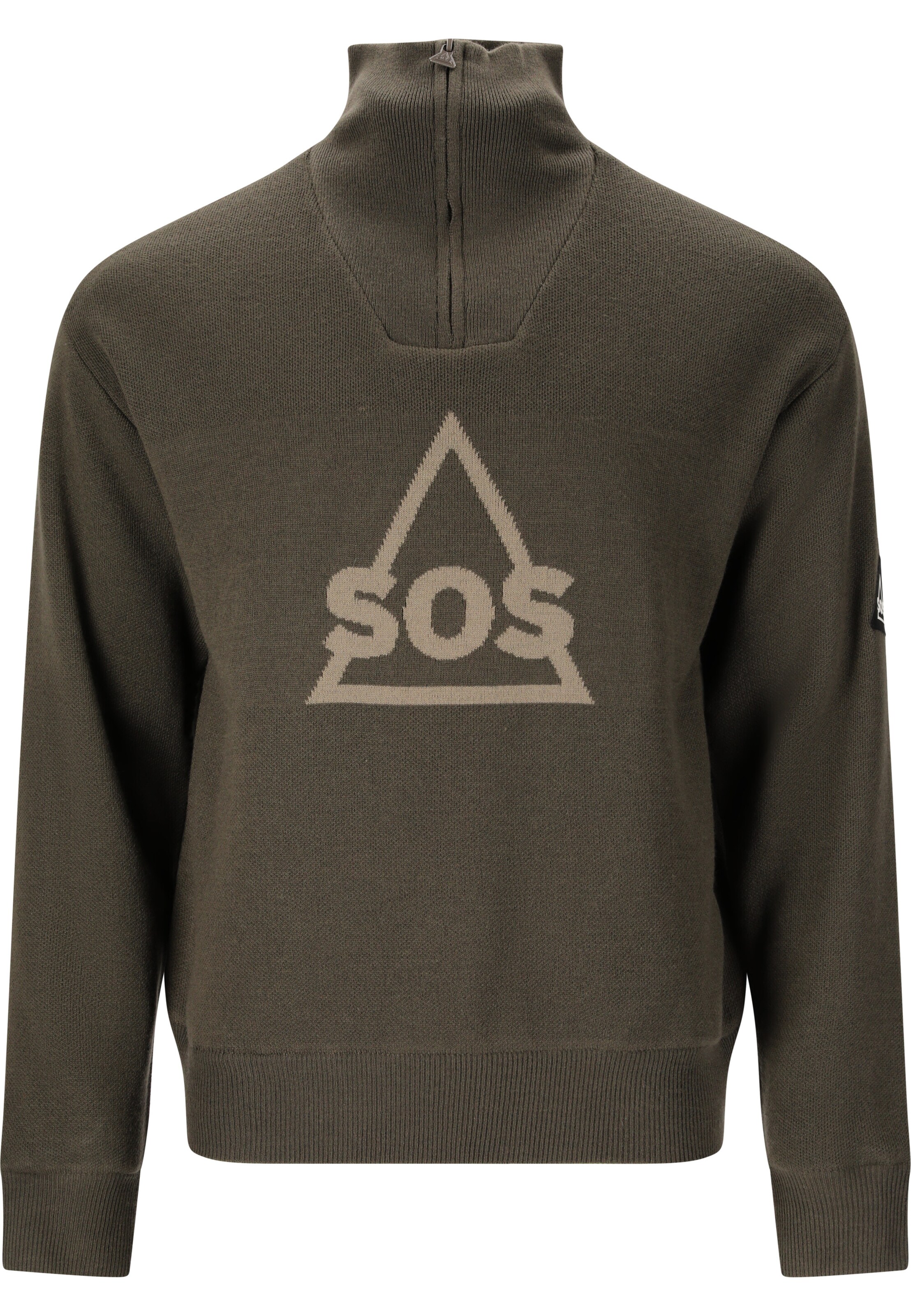 SOS Athletic Sweater 'Tignes' in Black: front