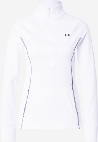 Sweat de sport UNDER ARMOUR en blanc : devant