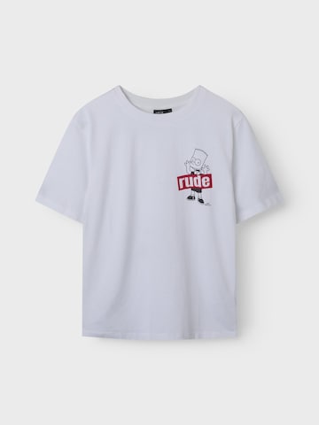 NAME IT Shirt 'NLNJager Simpsons' in Wit