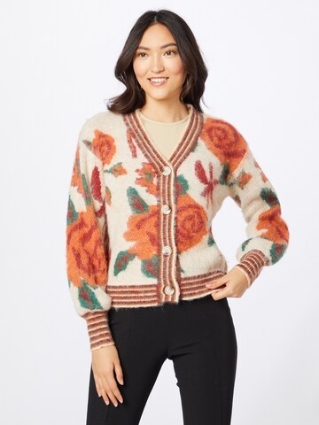 Derhy Knit Cardigan 'CARLINE' in Beige: front