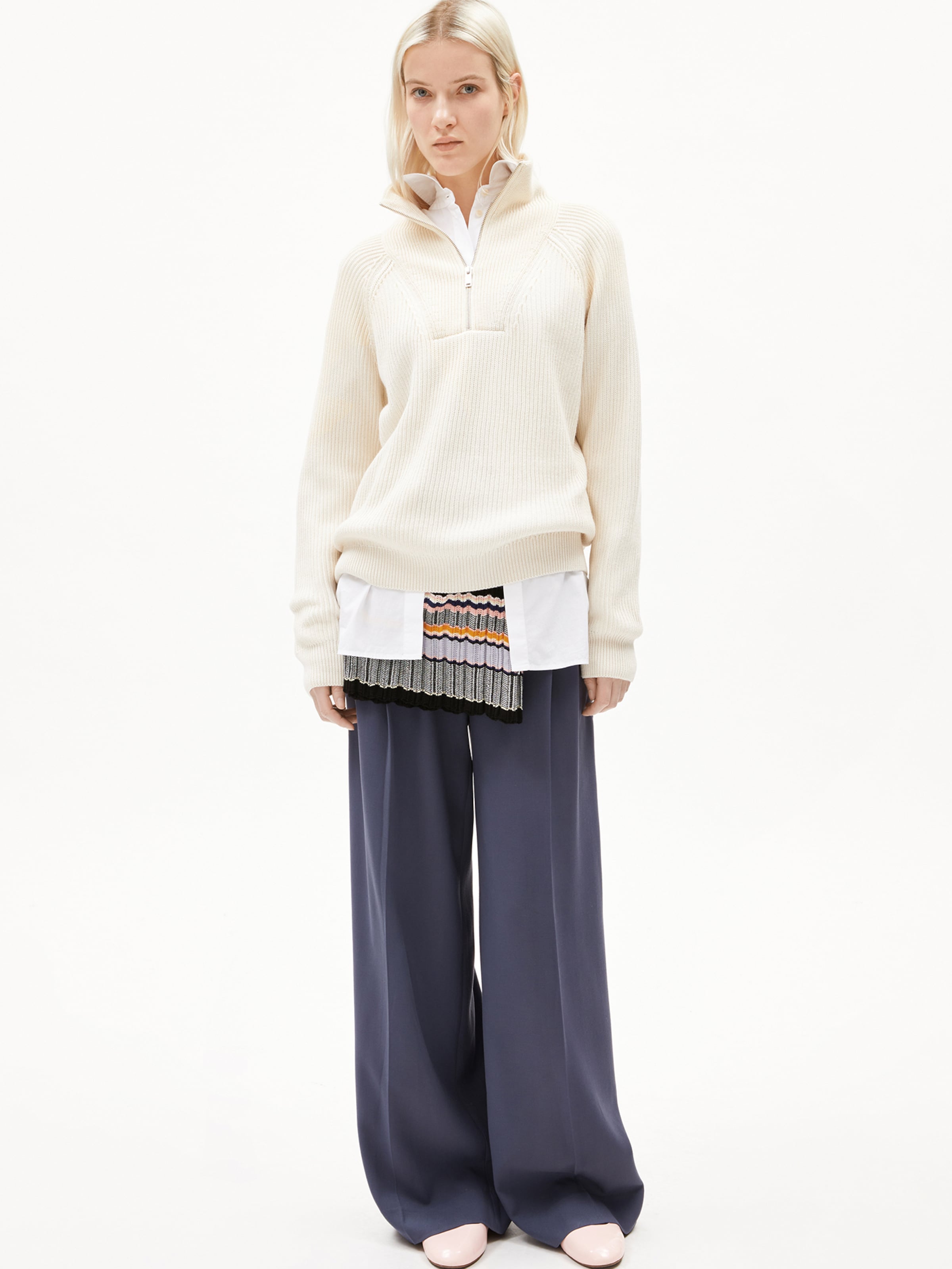 ARMEDANGELS Strickpullover ' RONYIAAS VANISE ' in Beige: Vorderseite