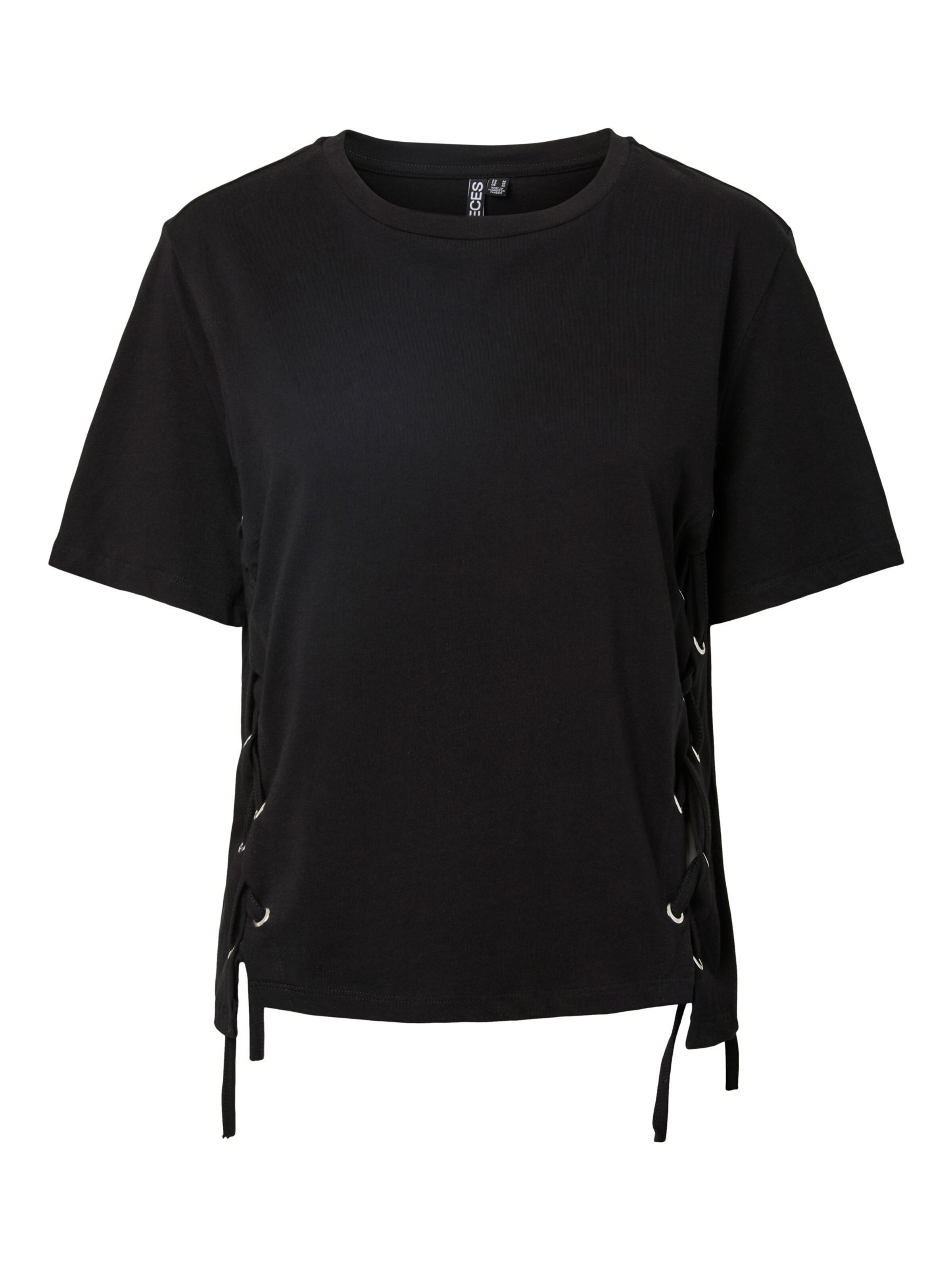 T-shirt 'PCFENJA' PIECES en noir : devant