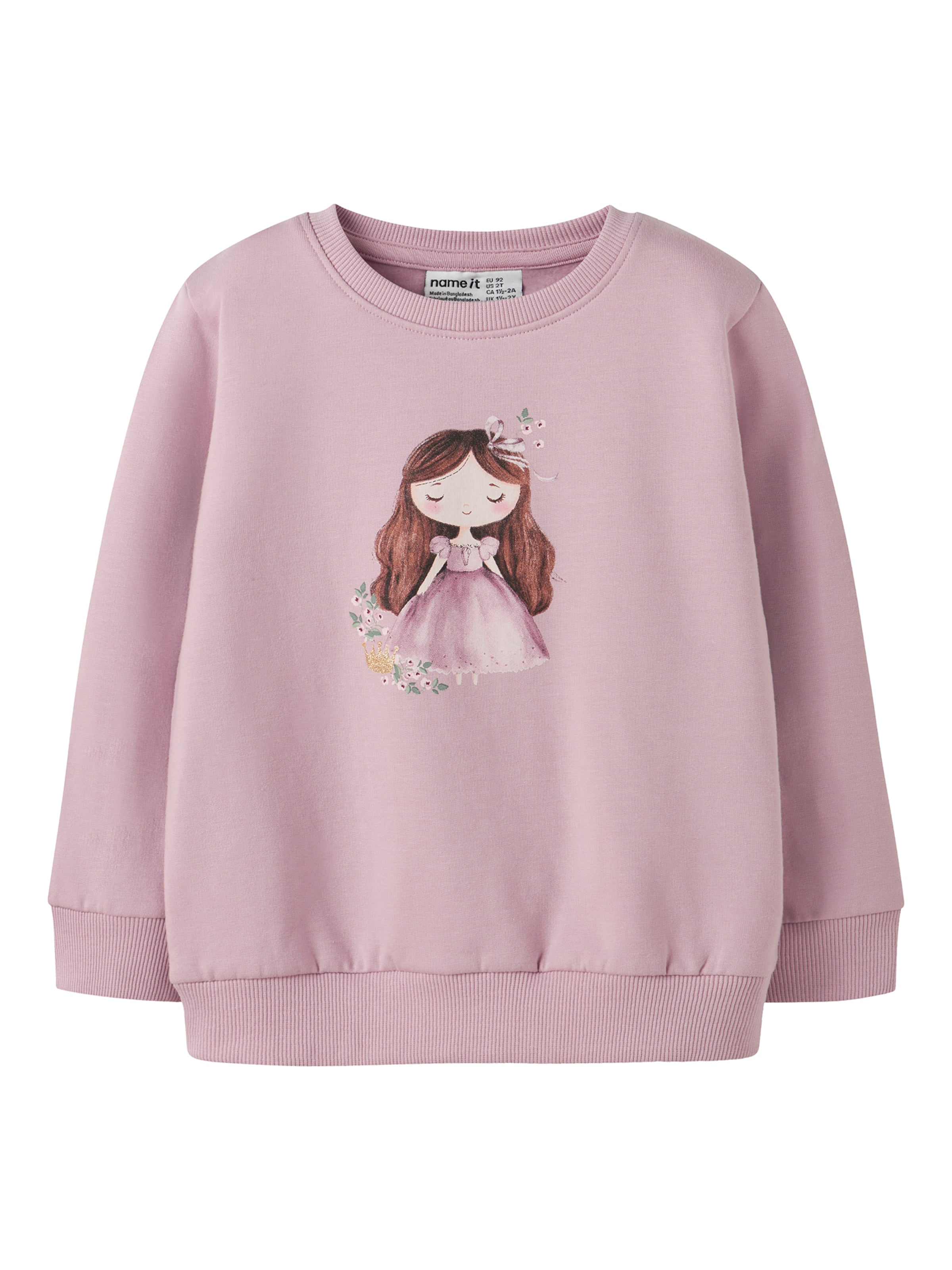 Bluză de molton 'NMFRONESSE' de la NAME IT pe mov: față