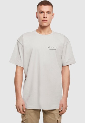 Merchcode T-Shirt 'Love Yourself First' in Grau: predná strana