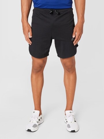 ADIDAS SPORTSWEAR Regular Workout Pants in Black: front