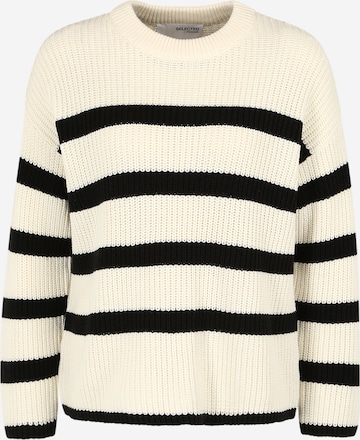 Selected Femme Petite Sweater 'BLOOMIE' in White: front