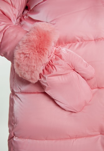 Cappotto invernale di faina in rosa