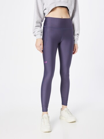 UNDER ARMOUR Skinny Workout Pants in Grey: front