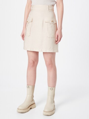 NAF NAF Rok 'EDONNE' in Beige: voorkant