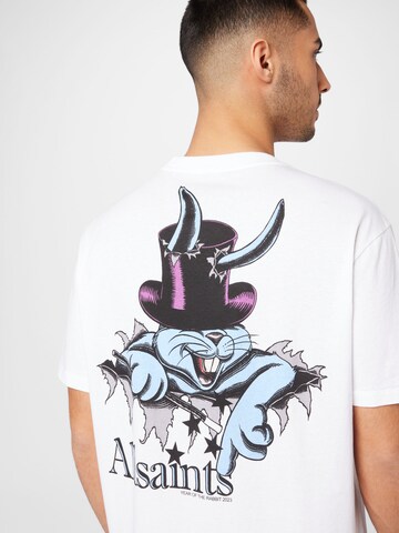 Tricou 'LUNAR RABBIT' de la AllSaints pe alb