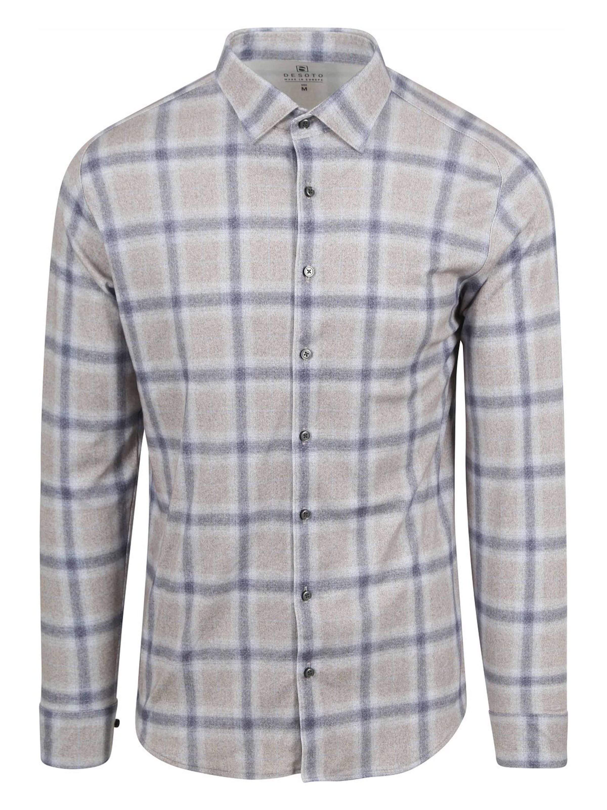 DESOTO Slim fit Overhemd in Blauw: voorkant