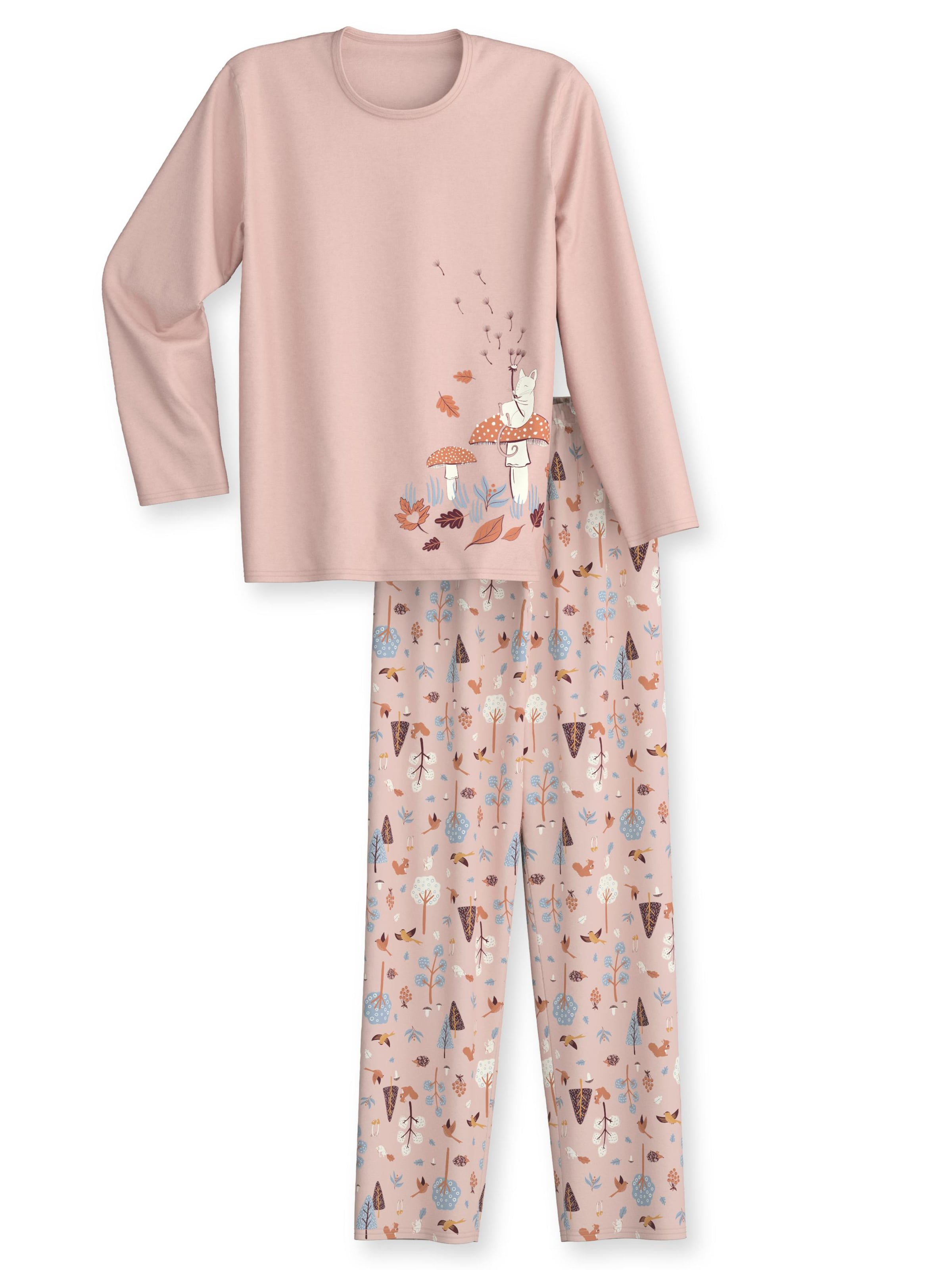 CALIDA Schlafanzug 'Kids Forest' in Pink: Vorderseite