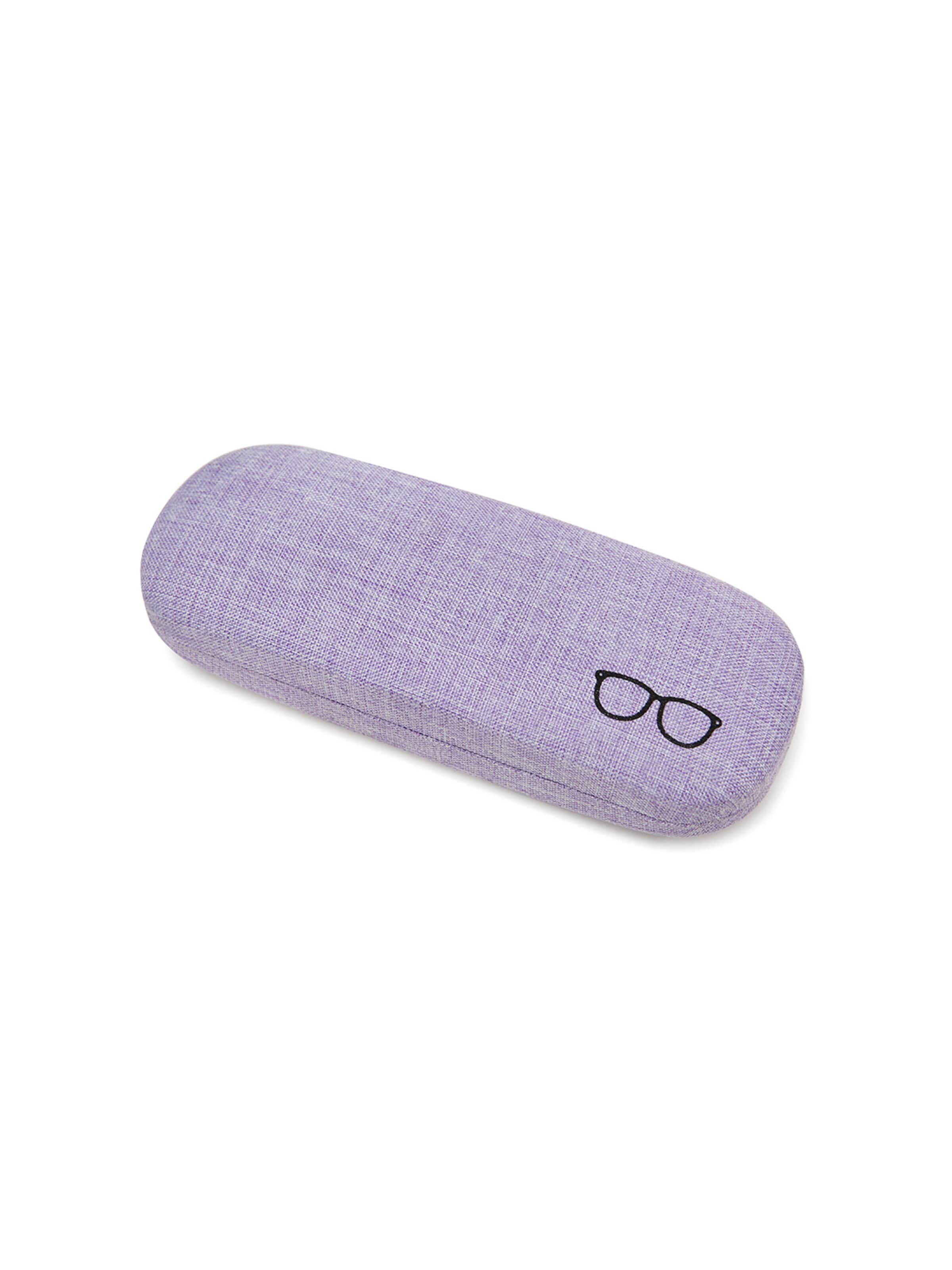 Kono Sunglasses 'Multi-size Universal Eyewear Protective Case Durable Lightweight Hard KONO Glasses Holder Safe Spring Closure for Men Women Kids Home Office Travel Use Multiple Colors Available' in Purple: front