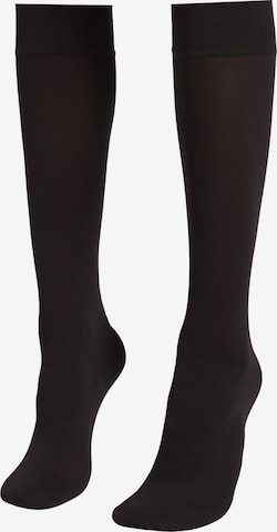 CALZEDONIA Knee High Socks in Black: front