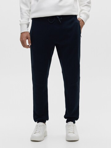 Pull&Bear Tapered Broek in Blauw