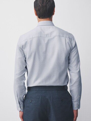 Next Slim fit Button Up Shirt in Grey