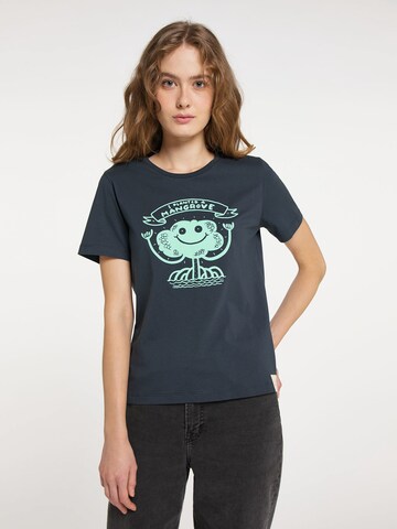 SOMWR Shirt 'MANGROVE ROOT TEE' in Blauw: voorkant