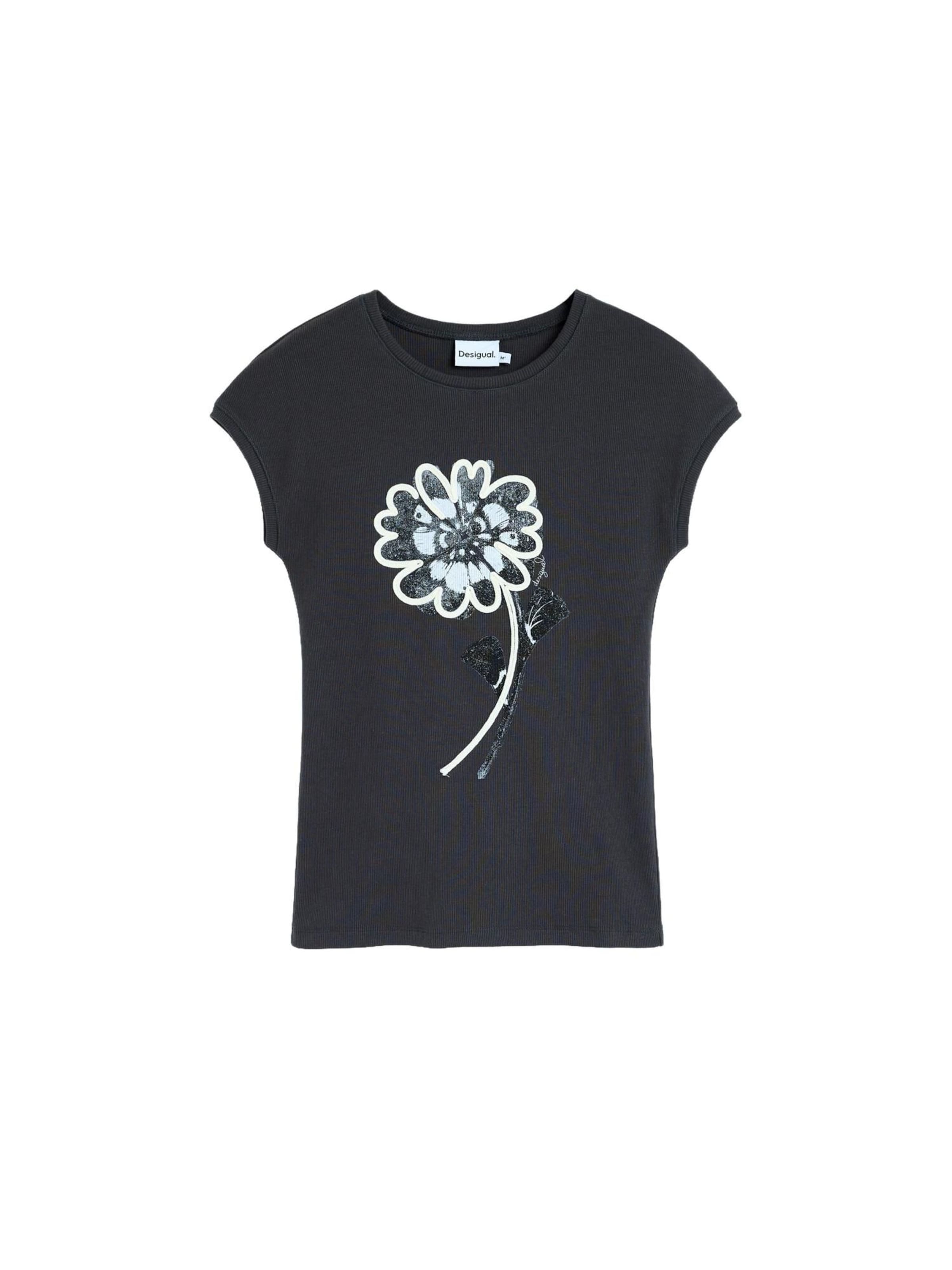 Tricou de la Desigual pe negru: față